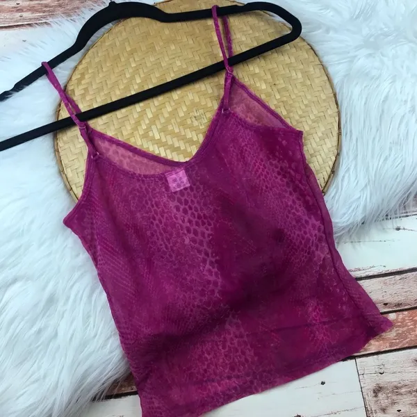 Y2K pink‎ tank sheer snakeskin - Image 6