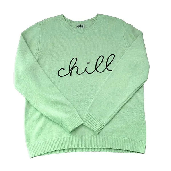 St John's Bay Pullover Womens Mint Green Crew‎ Neck Embroidered Chill Casual - Image 2