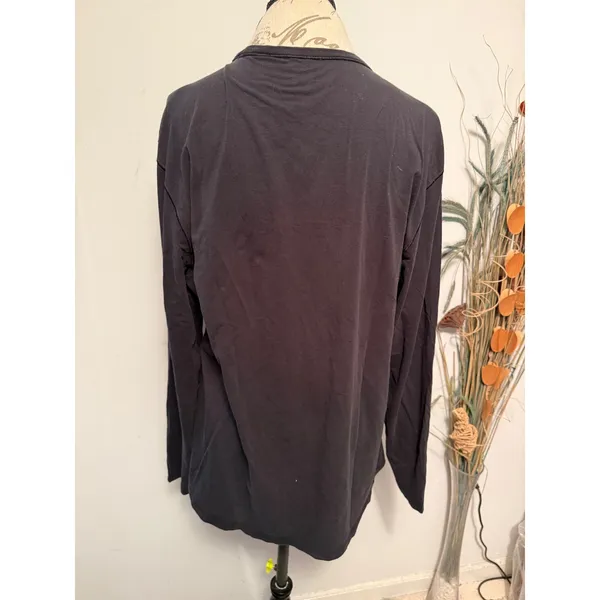 LULULEMON Womens Black Long Sleeve Crewneck Cotton Jersey Relaxed Fit Basic 12‎ - Image 3
