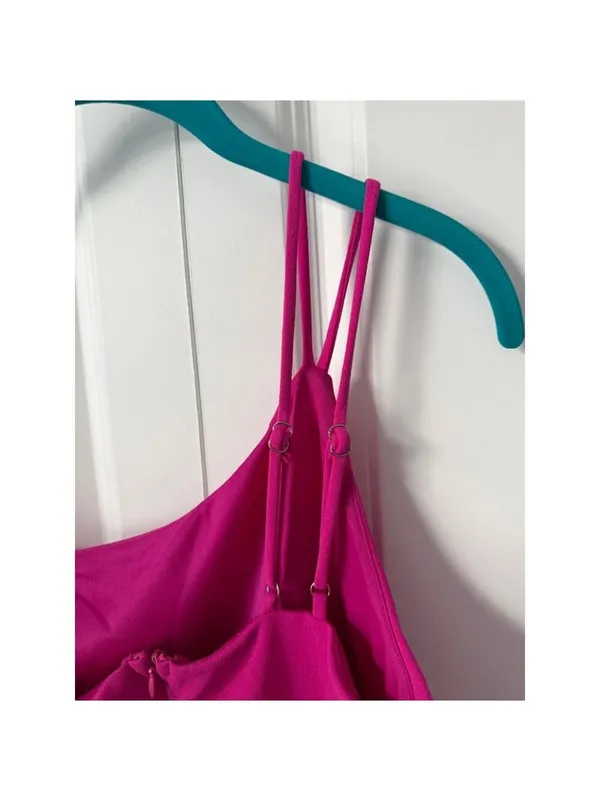Lulus Fuchsia One-Shoulder Romper M - Image 7