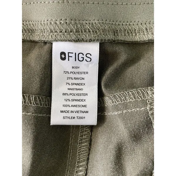 Figs Scrub Pants Men's 2XL Green Axim Cargo Elastic Waist Technical Medical - Image 7
