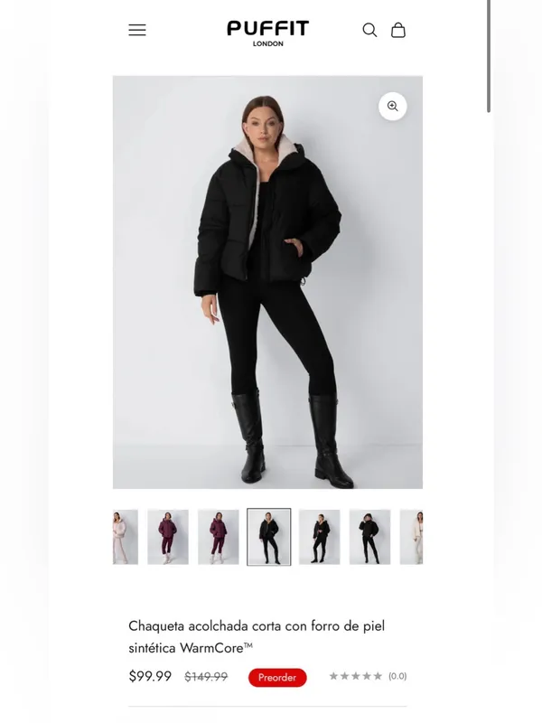 PUFFIT Women's Black Hooded Puffer Jacket - Cozy Short Winter Coat - Image 4