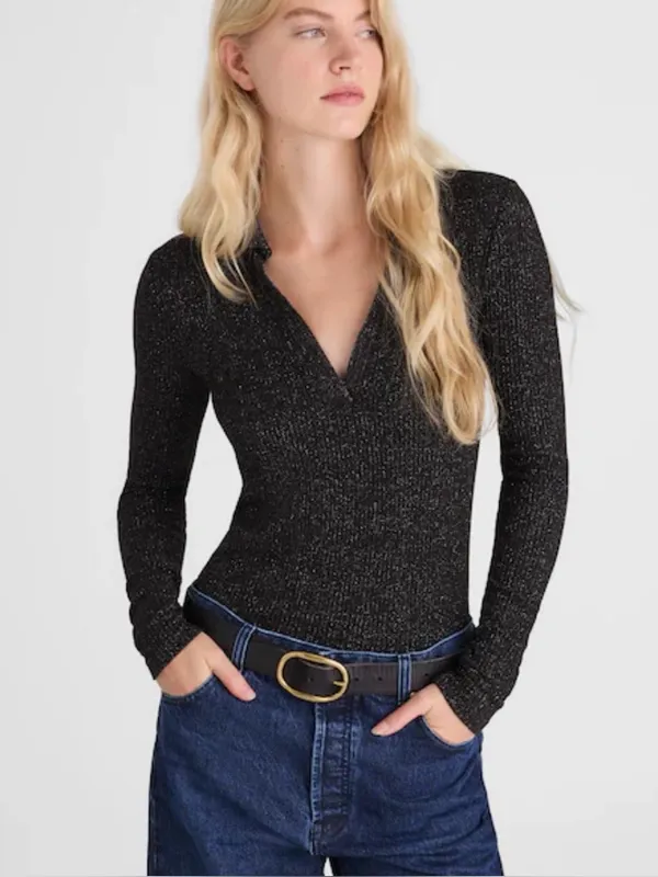 NWT Madewell V Neck Polo Top - Image 2