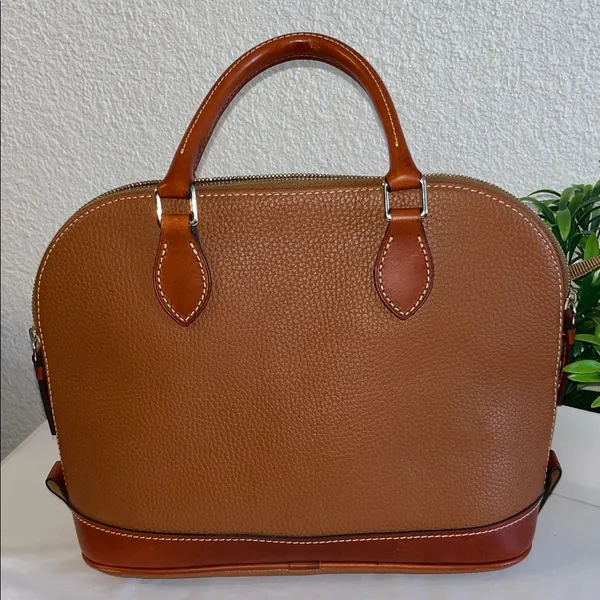 Dooney & Bourke Brown Leather Satchel used good condition - Image 4