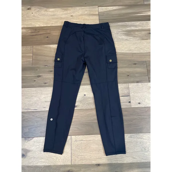 Halara Cargo Pants Size M Navy High Waisted Utility Skinny Stretch Snap Pocket - Image 9