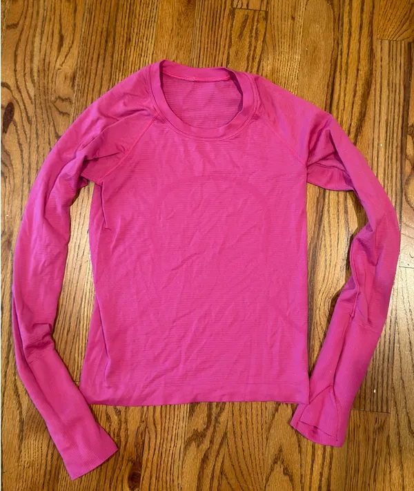 Sonic Pink Long Lululemon waist length longsleeve - Image 3