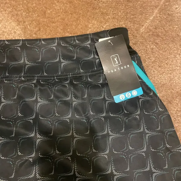PGA Tour Black and Blue Mini A-Line Skirt size XL - Image 3