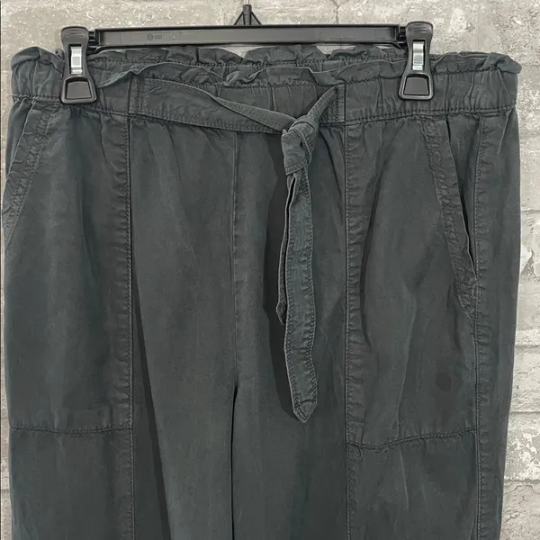 Aerie Charcoal High Waisted Tie-Waist Pants - Image 2