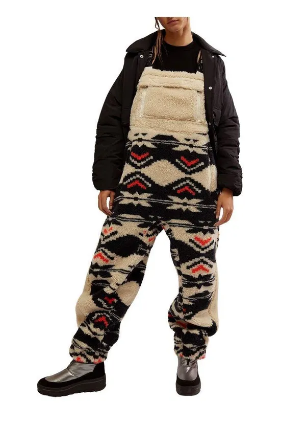 Free People Hit The Slopes Fleece Overalls - Image 2