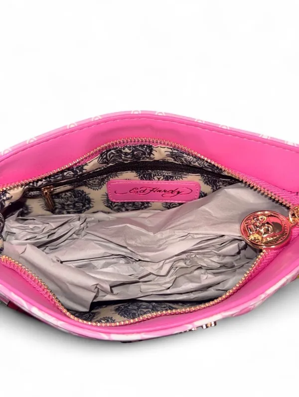 Ed Hardy Pink Skull Shoulder Bag | NEW WITH TAGS - Image 3
