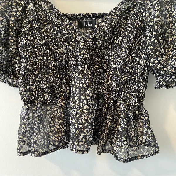 Lulus‎ New Blossoms Smocked Puff Sleeve Blouse - Image 6