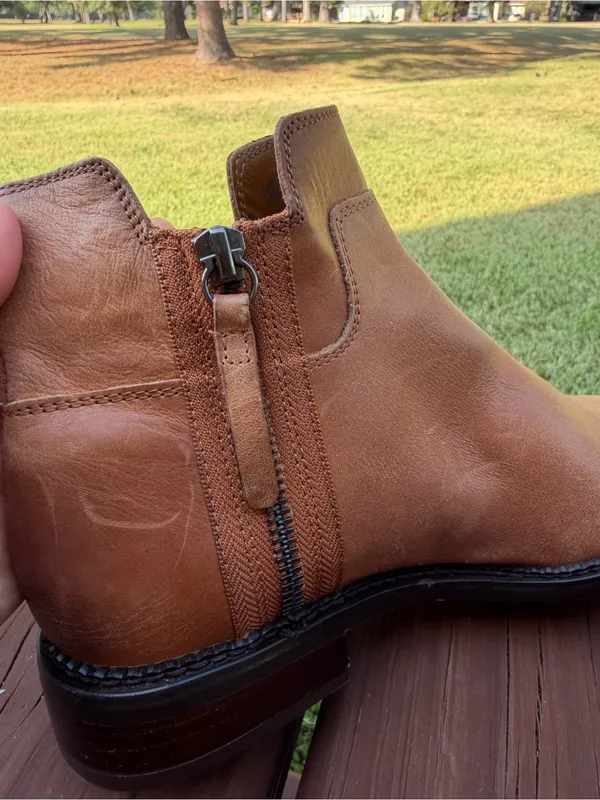 Franco Sarto Halford Brown Leather Ankle Boots Size 5.5 MSRP $160 - Image 6