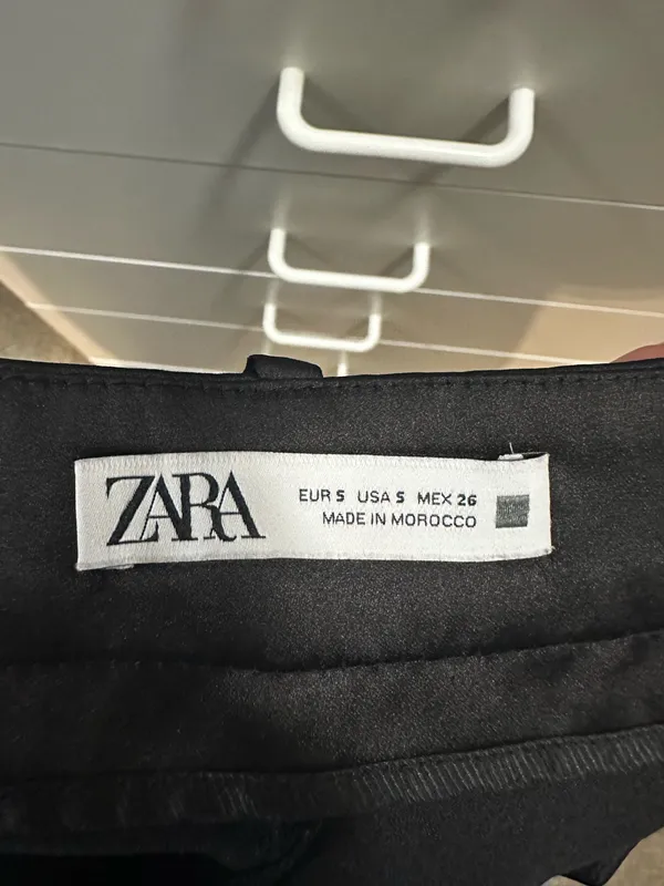 ZARA Satin Cargo Pants Black - Image 10