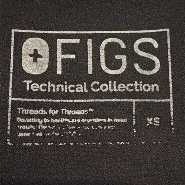 Figs XS Black Casma 3 Pocket Scrub Top Shirt FW1100 - Image 3