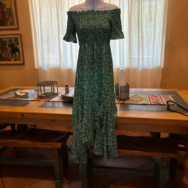 Lulu's Emerald Floral High-Low Dress - Image 5