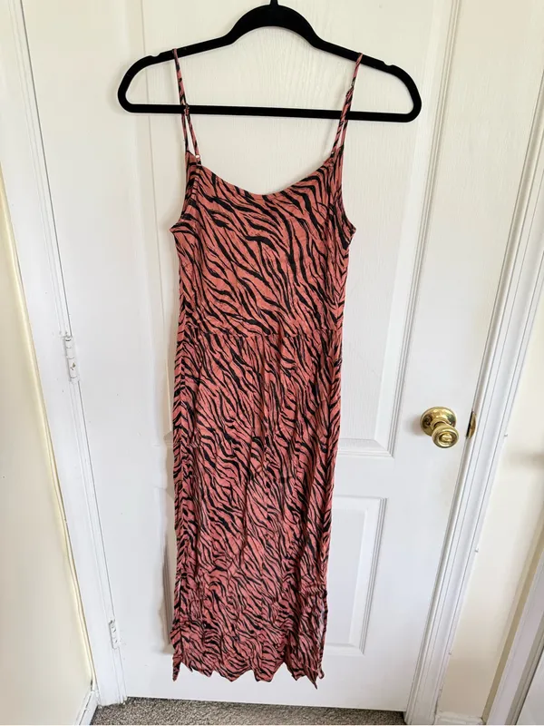 Anthropologie Elyse Bias Cut Animal Print Slip Dress - Image 6
