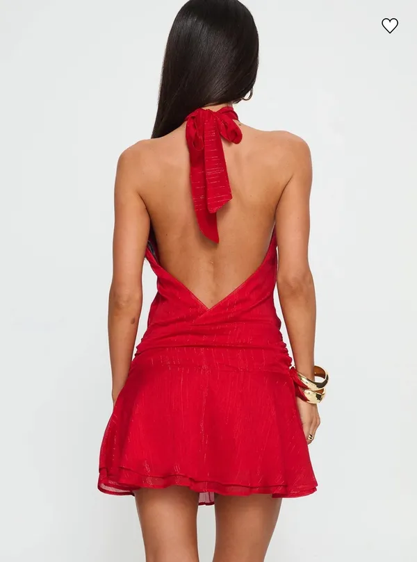 Princess Polly Romper Red - Image 3