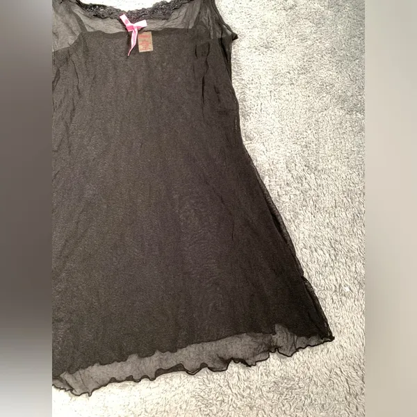Candie’s Black mesh Chemise dress small y2K - Image 4