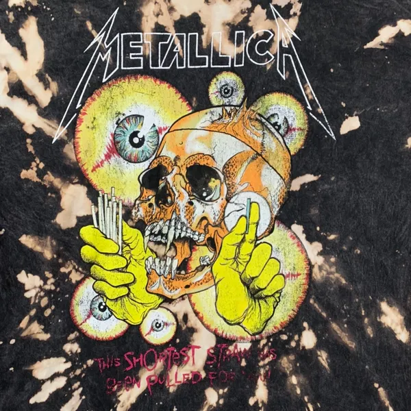 Metallica Bleach Dye T-Shirt - Image 4