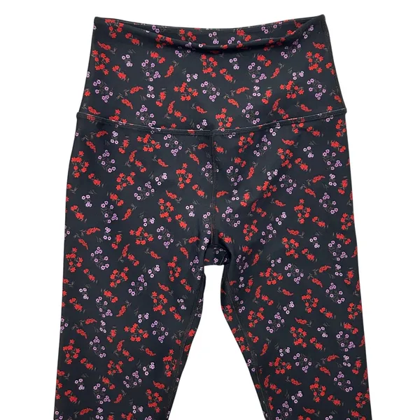 Beyond Yoga Women Leggings M Black Floral High Rise Stretch Yoga Athleisure‎ - Image 2