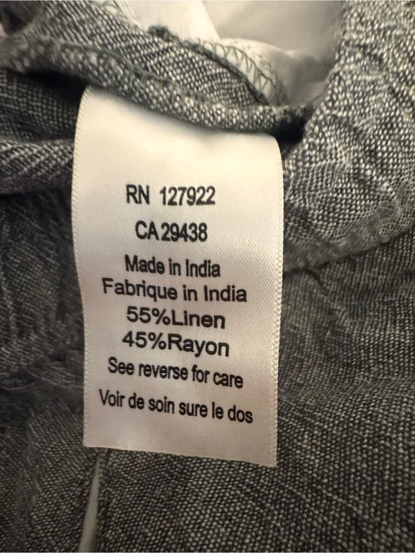 Mountain Khakis Women’s Small Gray Linen Blend Pull On Crop Pants - Image 5
