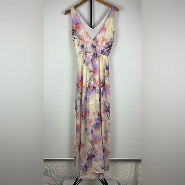 Show Me Your Mumu Watercolor Artsy Faux Wrap Sleeveless Kendall Maxi Dress‎ - Image 9