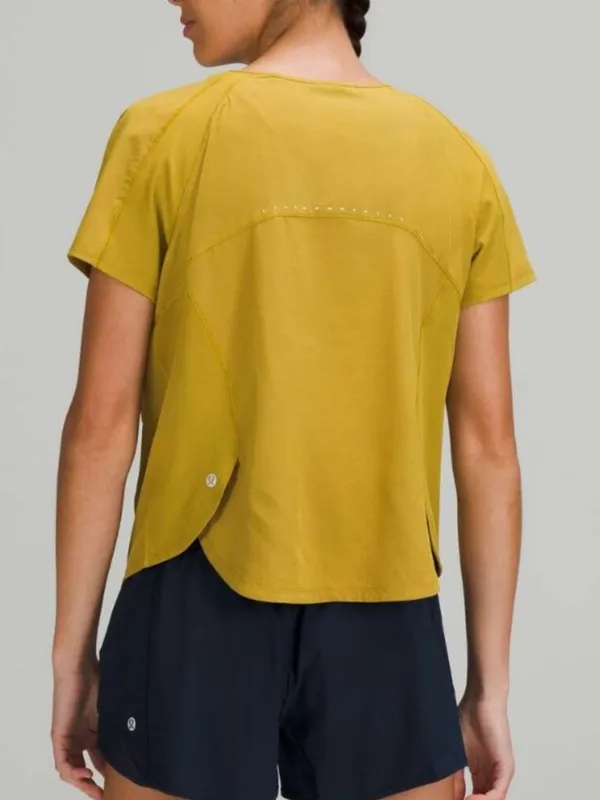 Lululemon Lightweight Stretch Run Short Sleeve Shirt Auric Gold - Image 2