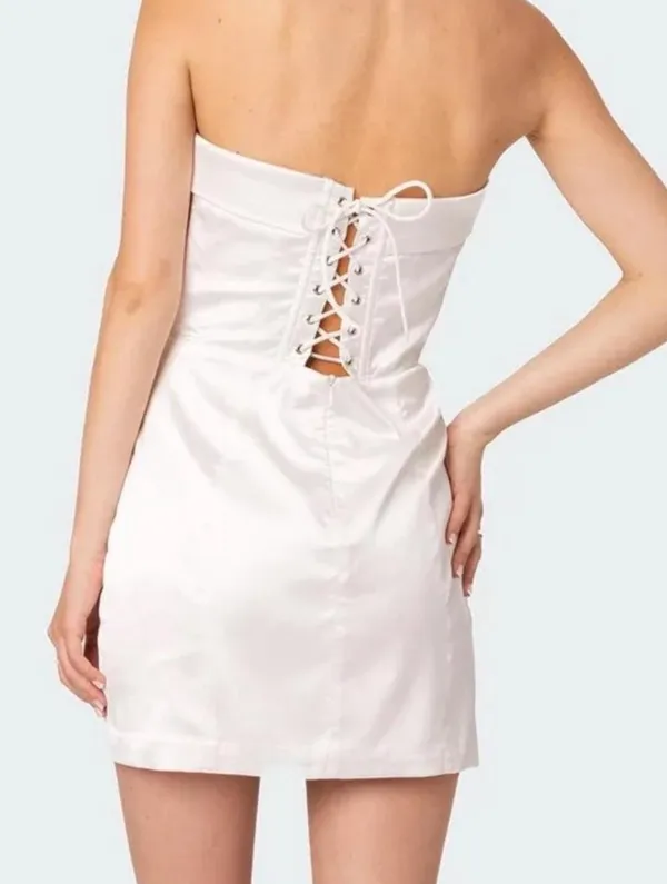Edikted Mini Dress White - Image 2