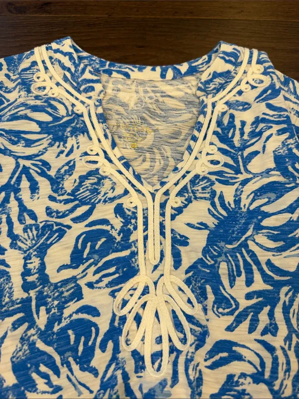 Lilly Pulitzer Kaia Knit Tunic Top in "Lobster On A Roll" Print - XS - C69-009 - Image 7