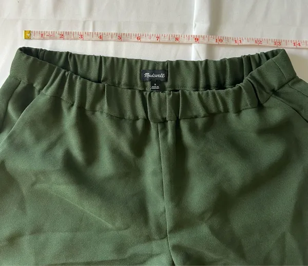 Madewell Women's Scalloped Hem Flat Front Shorts Solid Free Pull-On  Size S - Image 5