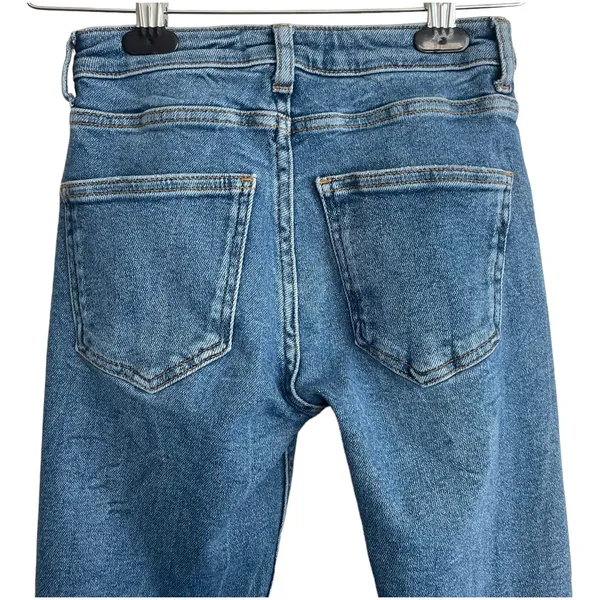 Zara Women Jeans 2 Blue Skinny Leg Mid Rise Minimalistic Sustainable Casual‎ Y2K - Image 9