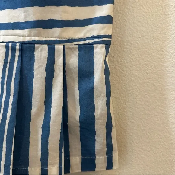 Anthropologie Tracy Reese Catamaran Striped Peplum‎ Top Size Medium Blue White - Image 7