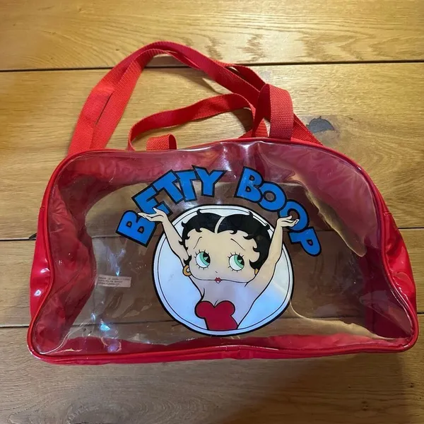 Vintage Betty Boop clear red duffle shoulder bag - Image 2