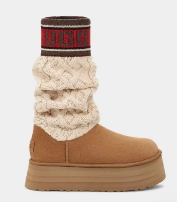 UGG Classic Sweater Letter Boots size 10 - Image 2