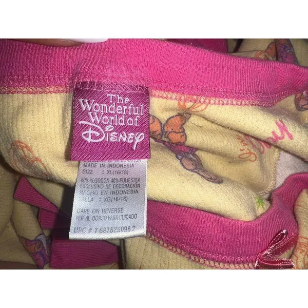 The wonderful world Disney Vintage Grumpy Yellow Snow White Sleep Pajama Set XL - Image 2
