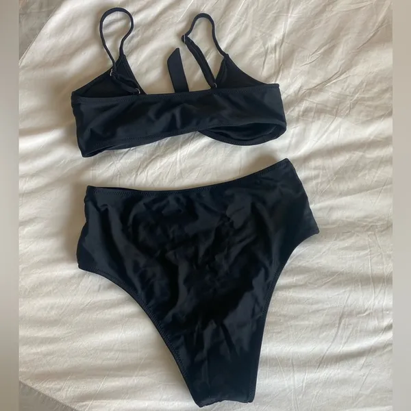 Amazon High Waisted Black Tie Bikini - Image 5