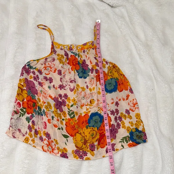 Anthropologie Size Small Multi Floral Smocked Cami - Image 8