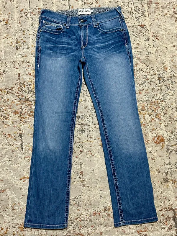 Ariat R.E.A.L. Straight leg Western Cowgirl Jeans size 31R - Image 3