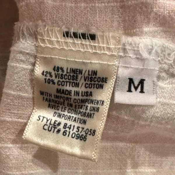 Anthropologie Cloth and Stone Striped Tie Button Down Top Women’s Medium - Image 4