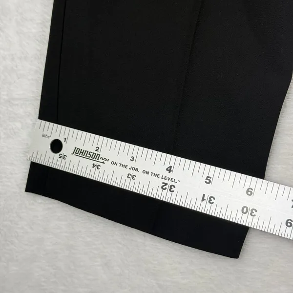 Alice + Olivia‎ Black High Rise Pleated Straight Leg Trousers Back Zip Career 4 - Image 6