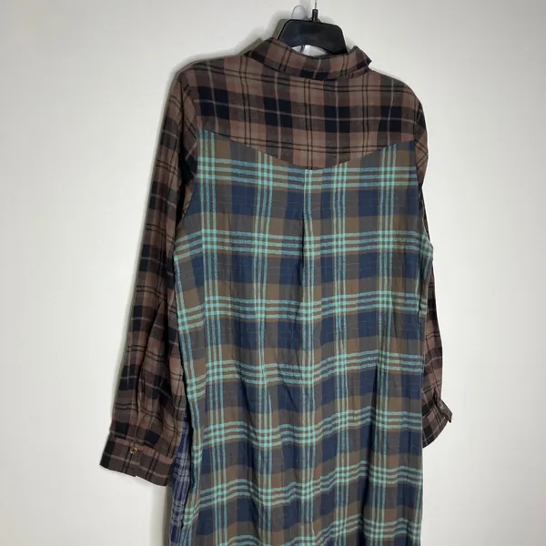 Natural Life Esme maxi dress multicolored plaid 100% cotton‎ womens size medium - Image 10