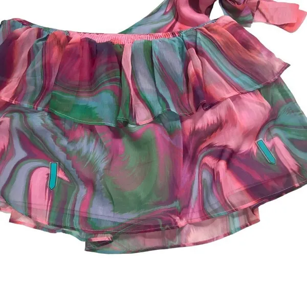 Amanda Uprichard Womens McKinley Mini Dress | XS | Mystic Print | One Shoulder - Image 8