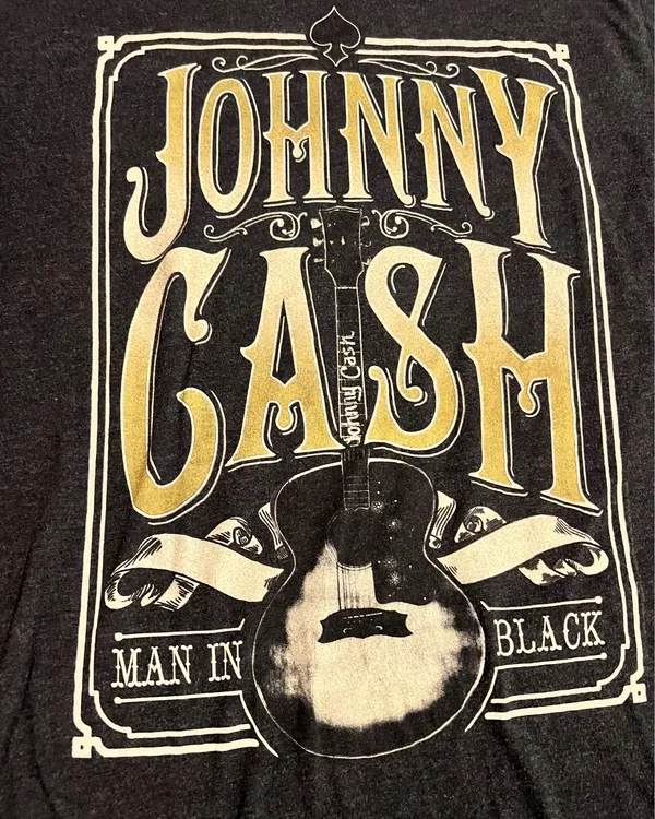 Unisex Adult Medium Johnny Cash Short Sleeve Graphic T-Shirt. - Image 3