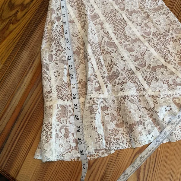 For Love & Lemons XS Cheyenne Lace Mini Dress Ivory Coquette Fairy‎ Schoolgirl - Image 8