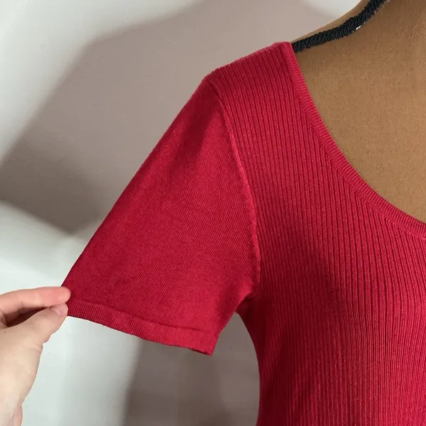 Torrid Mini Sweater Skater Dress in red size 2X - Image 8