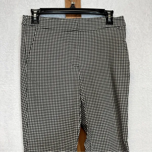 Zara Black & White Gingham‎ Print High Rise Ankle Pants Size S - Image 2