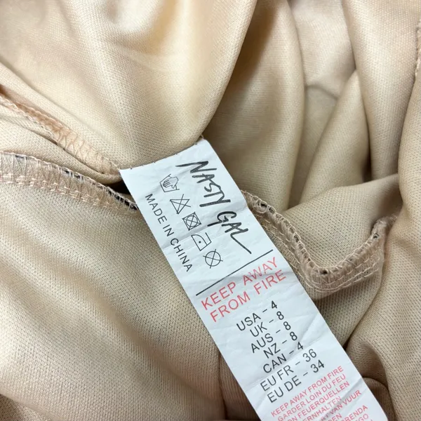 Nasty Gal Cream Mini Sundress with stars Sleeveless Scoop Neck size‎ 4 - Image 8