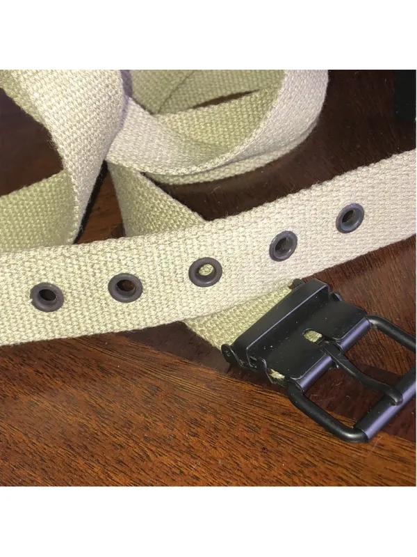 Light Green & Matte Black Canvas Belt L/XL - Image 5