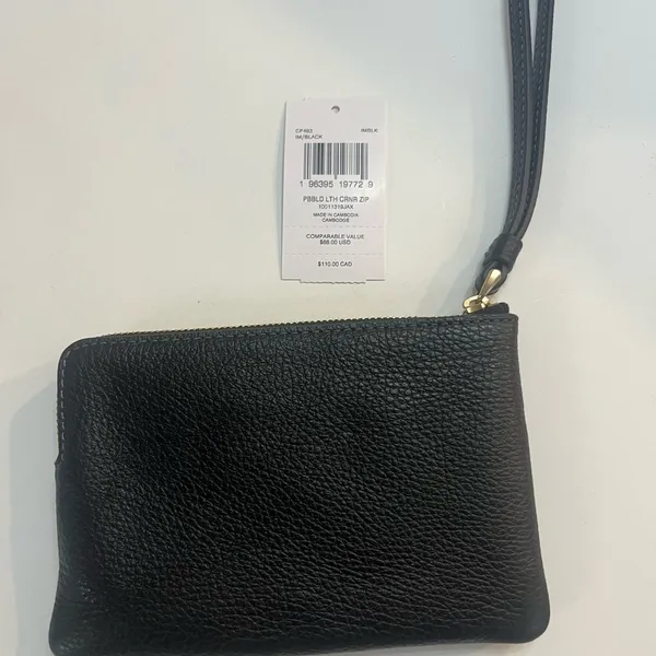 COACH pebbles‎ leather wristlet corner zip - Image 3