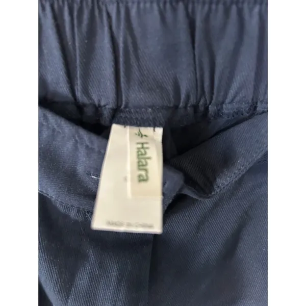 HALARA 100% Cotton Navy High-Rise Elastic Waist Pants - Size LP - Image 2